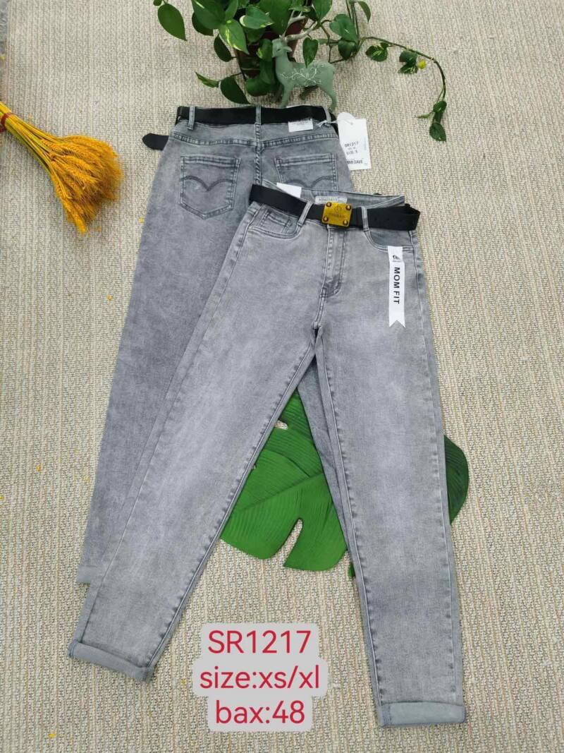 Spodnie damskie jeansy Roz XS-XL, 1 Kolor Paczka 12 szt