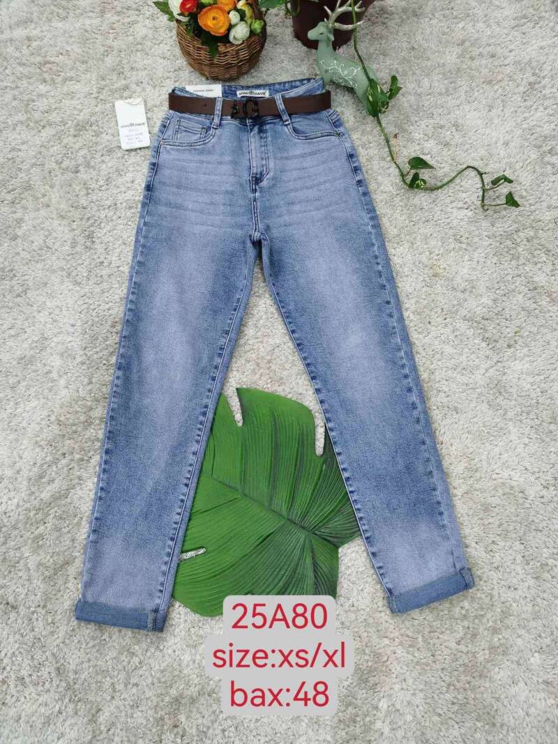 Spodnie damskie jeansy Roz XS-XL, 1 Kolor Paczka 12 szt