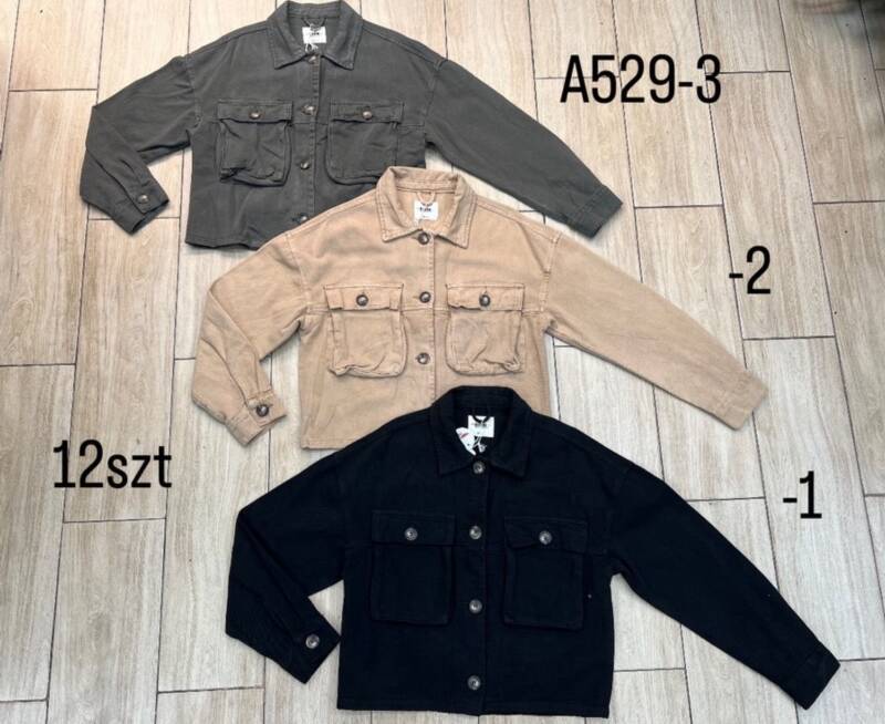 Kurtki damskie jeansy Roz XS-XL, 1 Kolor Paczka 12 szt