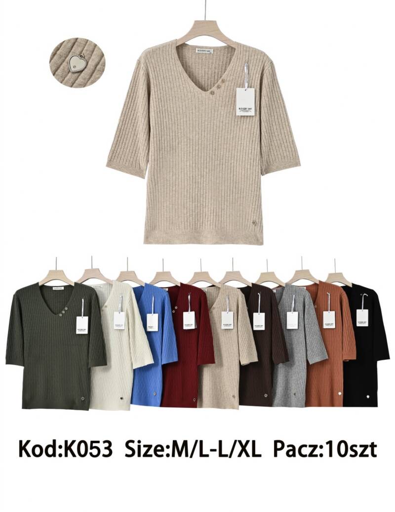 Bluzki damskie Roz S/M-L/XL. Mix kolor. Paczka 10 szt