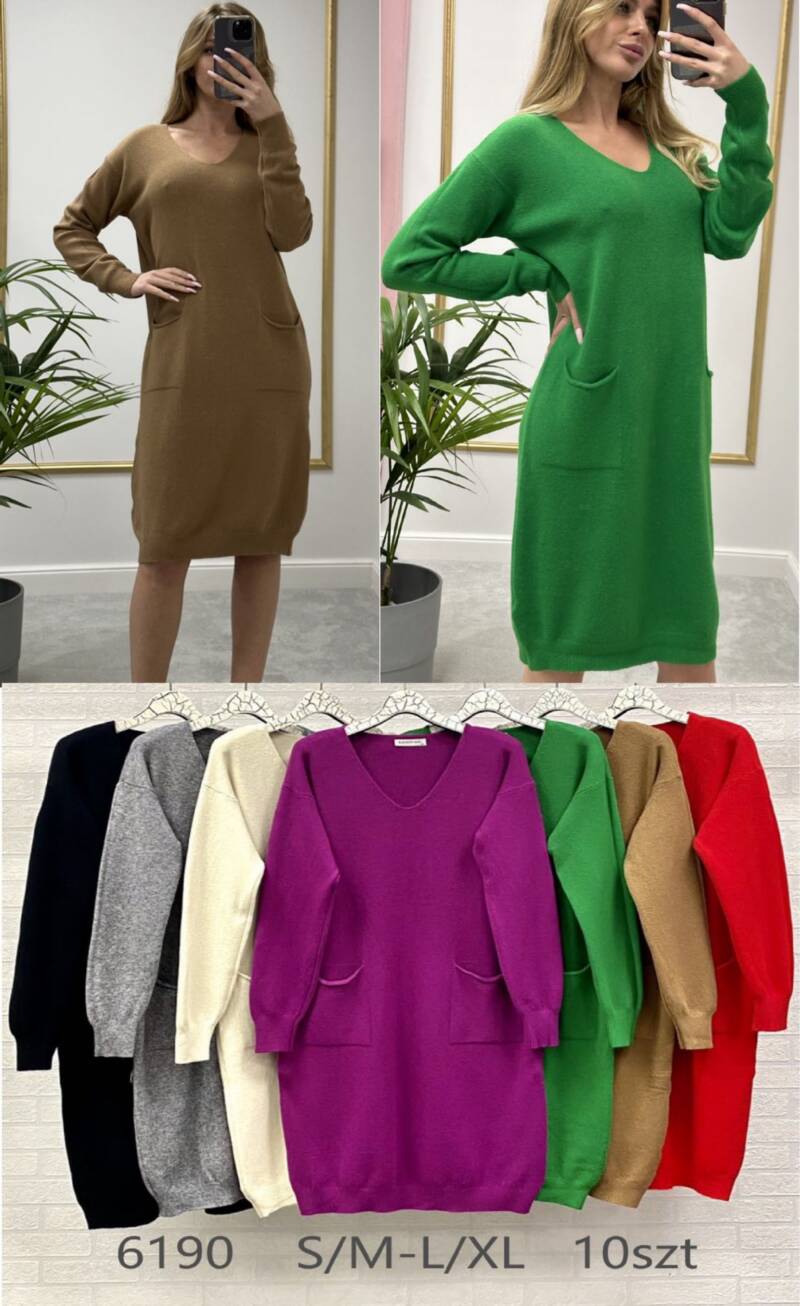 Sukienki damskie Roz S/M-L/XL. Mix kolor. Paczka 10 szt