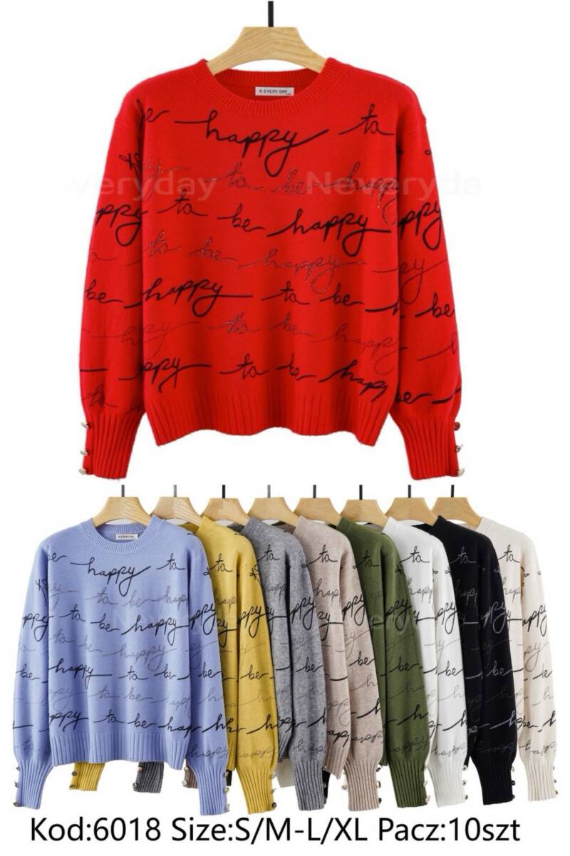 Swetry damskie Roz S/M-L/XL. Mix kolor. Paczka 10 szt