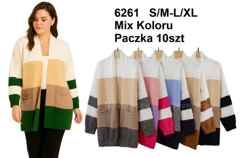 Narzutki damskie Roz S/M-L/XL. Mix kolor. Paczka 10 szt