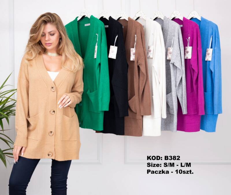 Narzutki damskie Roz S/M-L/XL. Mix kolor. Paczka 10 szt