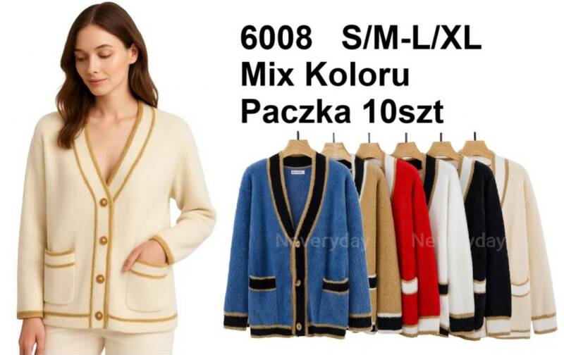 Narzutki damskie Roz S/M-L/XL. Mix kolor. Paczka 10 szt