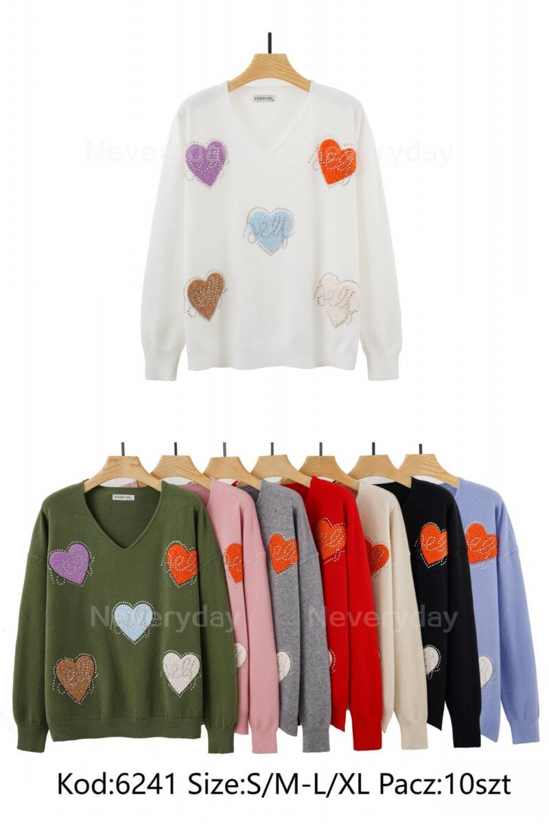Swetry damskie Roz S/M-L/XL, Mix Kolor Paczka 10 szt