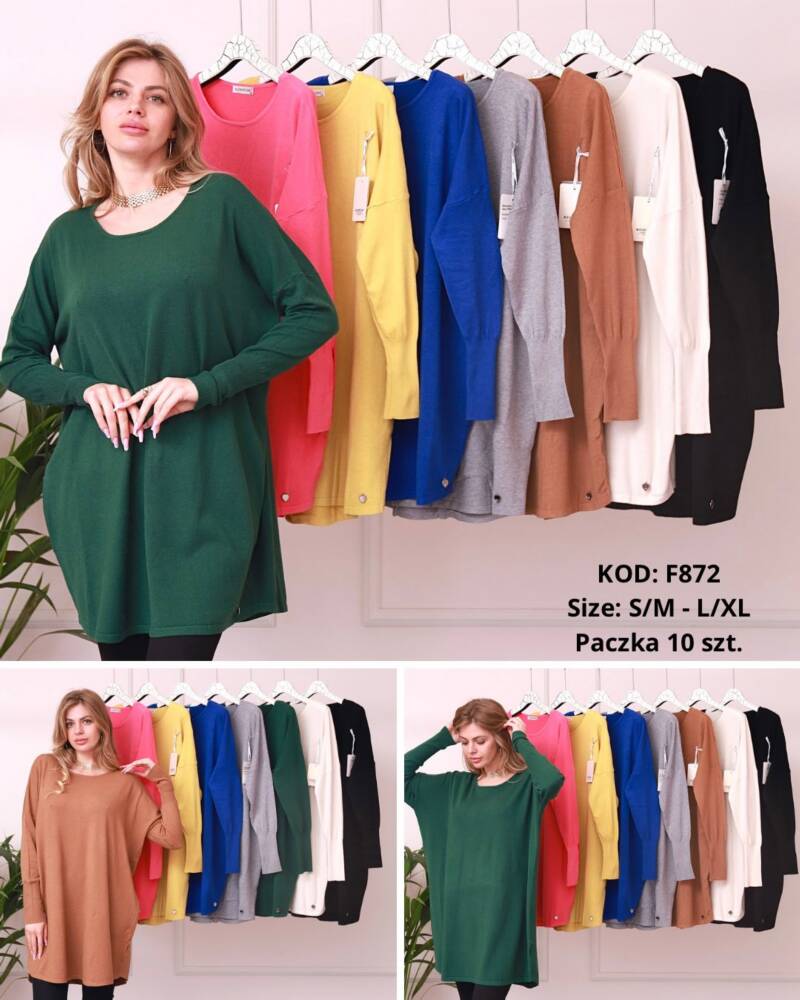 Tuniki damskie Roz S/M-L/XL, Mix Kolor Paczka 10 szt