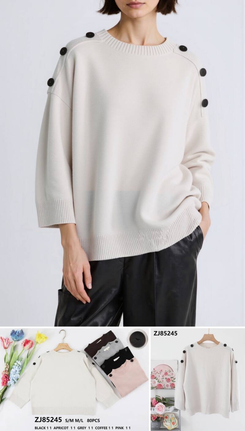 Swetry damskie (Francja produkt) Roz S/M-M/L, Mix Kolor .Paczka 10 szt