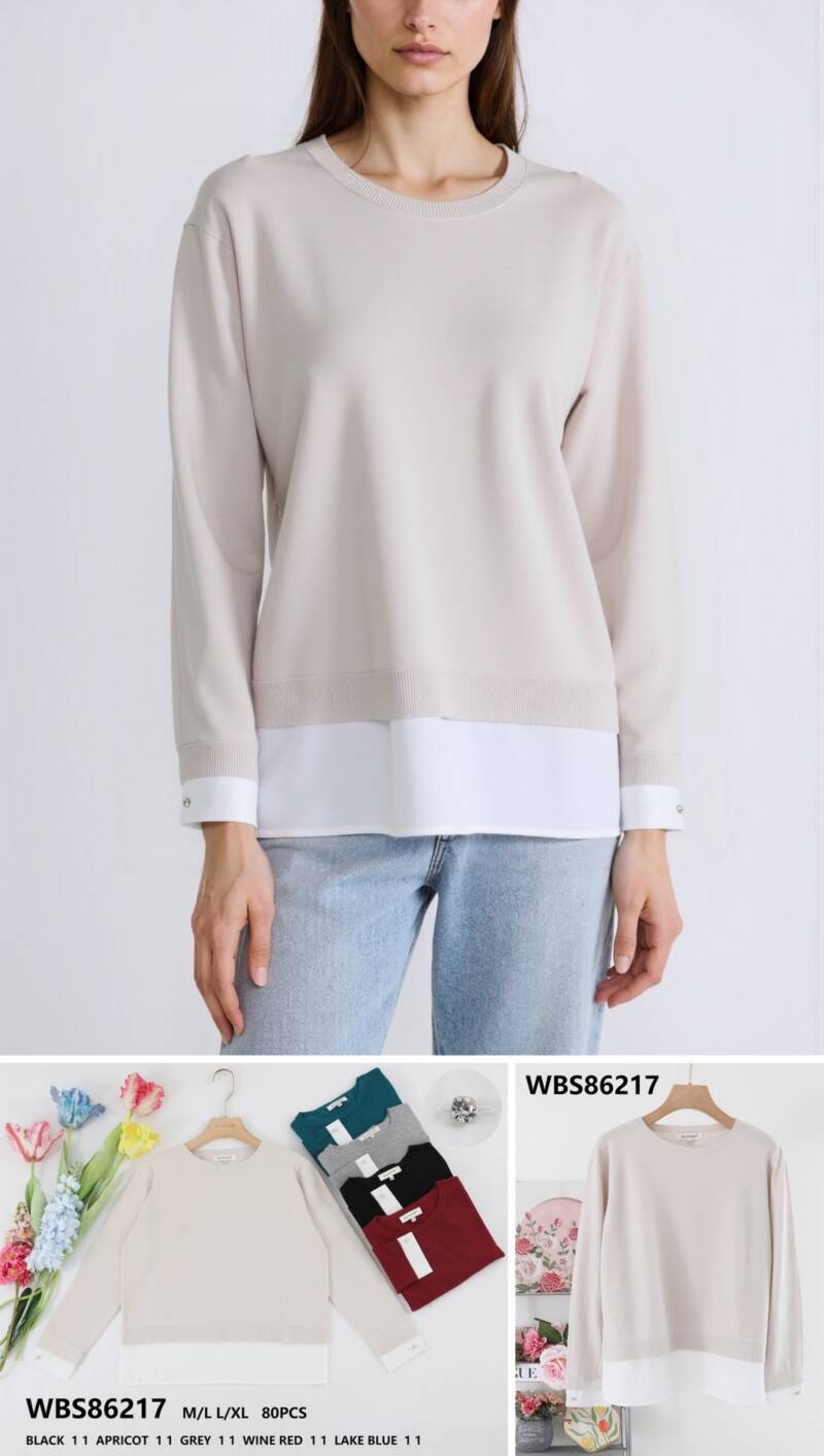 Bluzki damskie (Francja produkt) Roz M/L-L/XL, Mix Kolor .Paczka 10 szt