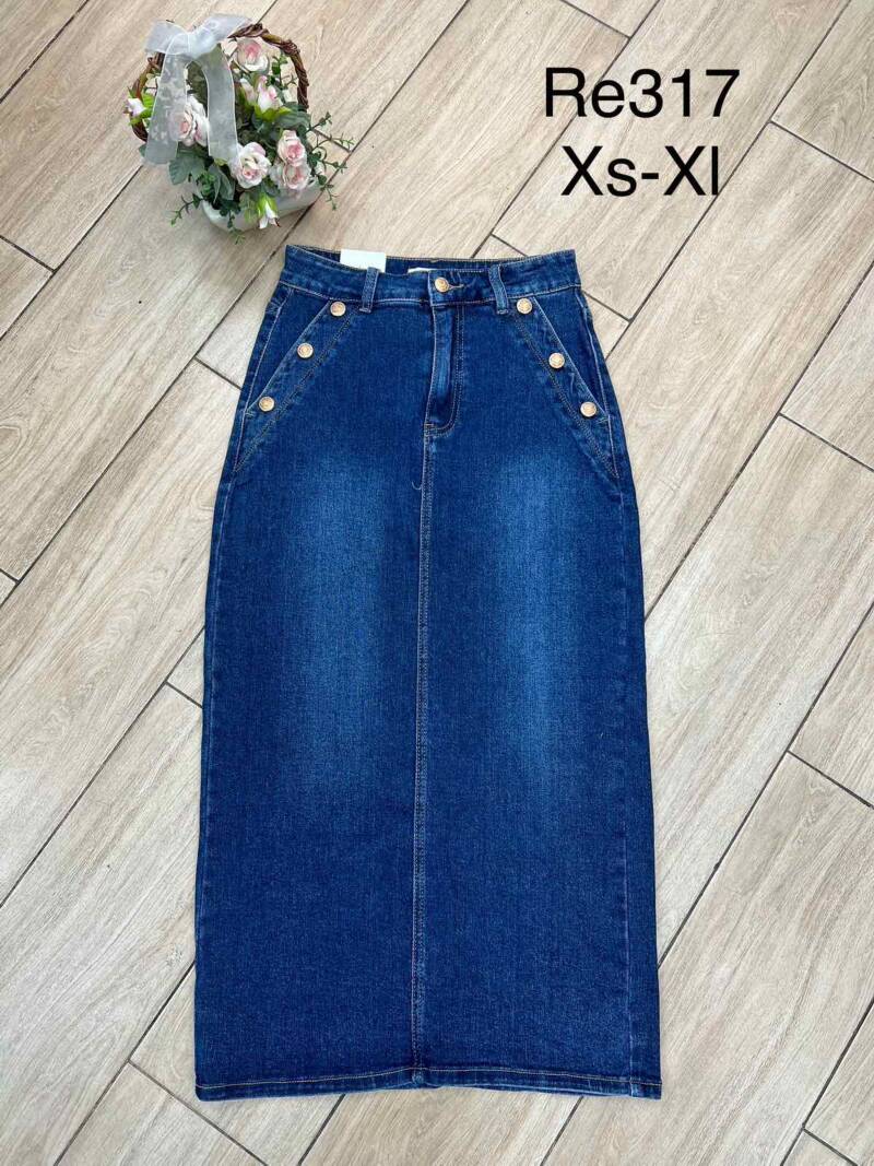 Spódnice damskie jeansy Roz XS-XL, 1 Kolor Paczka 10 szt