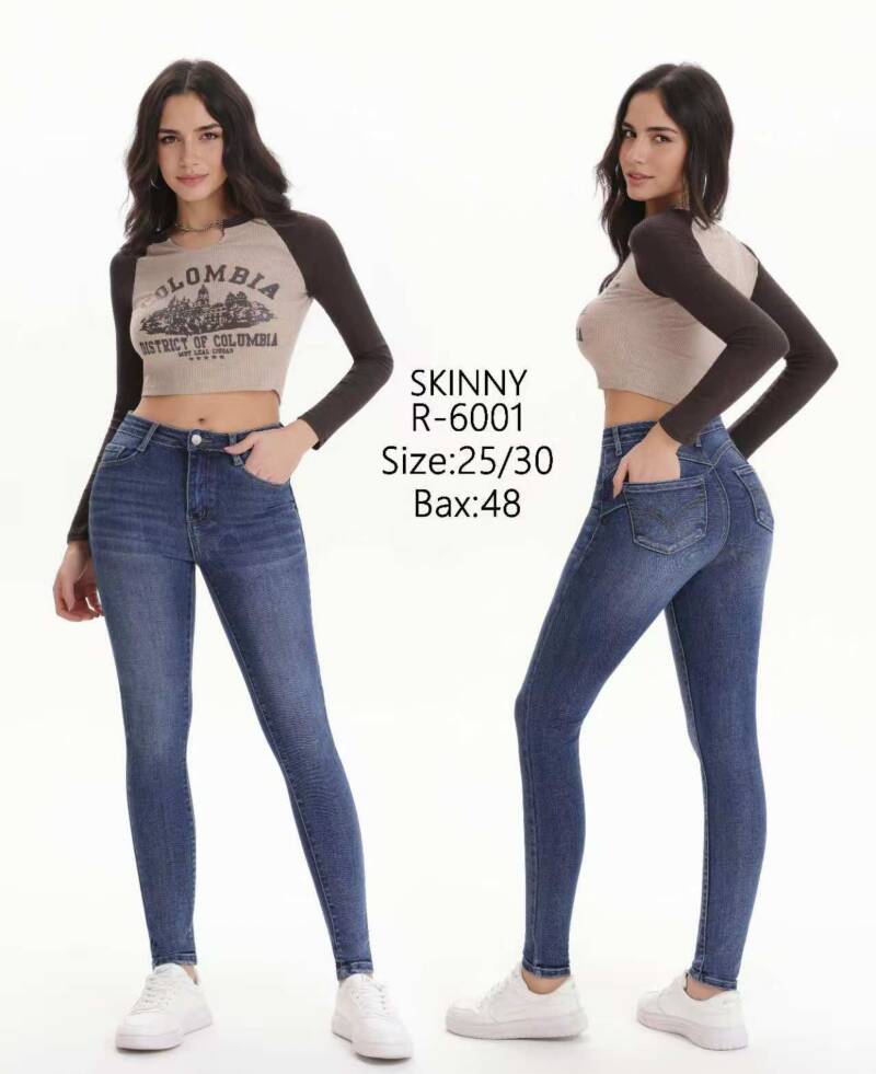 Spodnie damskie jeansy Roz 25-30, 1 Kolor Paczka 12 szt