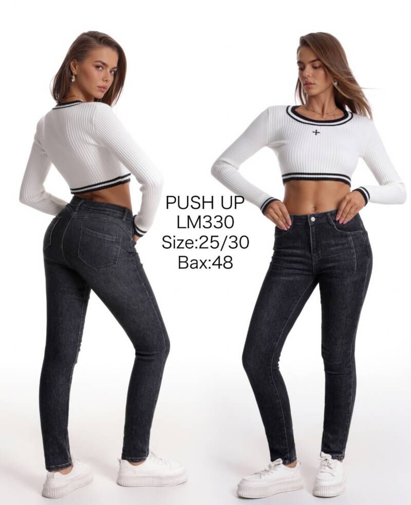 Spodnie damskie jeansy Roz 25-30, 1 Kolor Paczka 12 szt