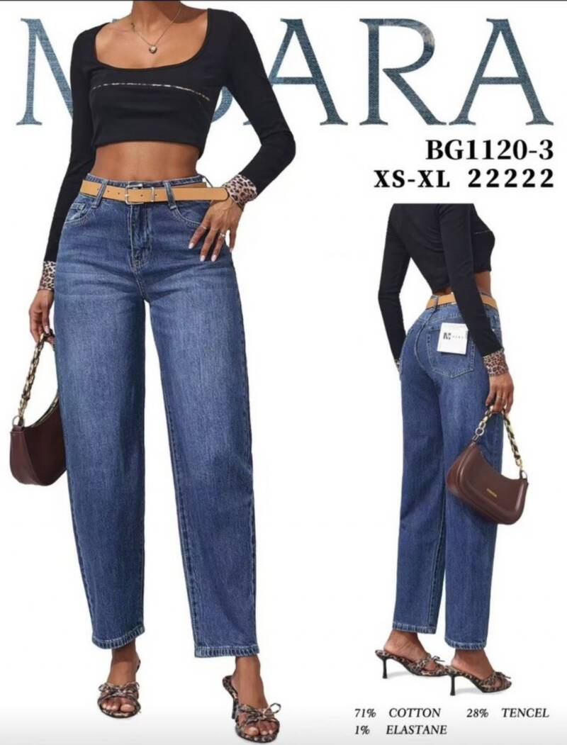 Spodnie damskie jeansy Roz XS-XL, 1 Kolor Paczka 10 szt