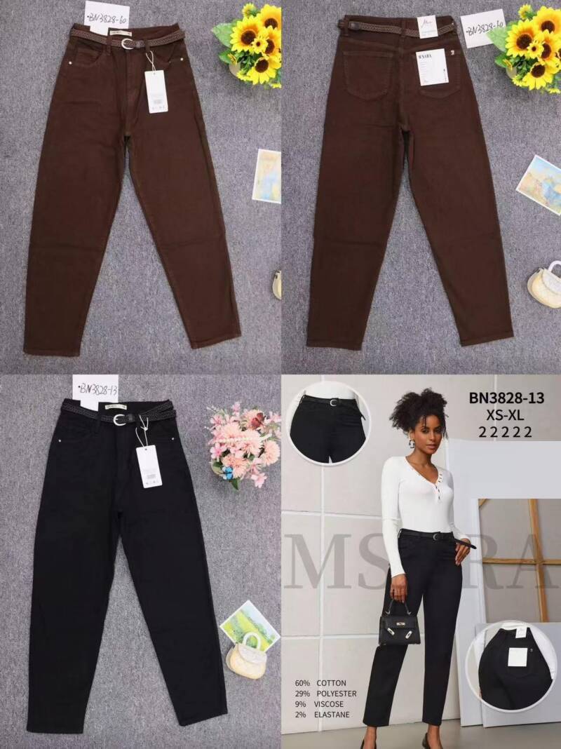 Spodnie damskie jeansy Roz XS-XL, 1 Kolor Paczka 10 szt