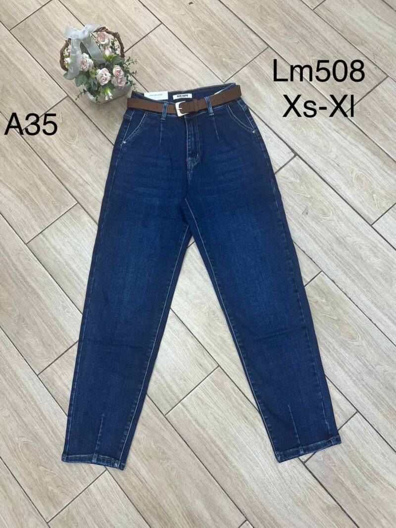 Spodnie damskie jeansy Roz XS-XL, 1 Kolor Paczka 12 szt