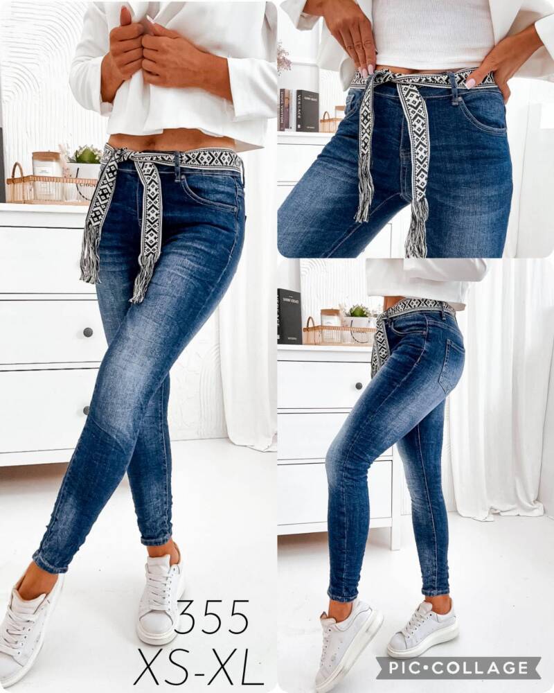 Spodnie damskie jeansy Roz XS-XL, 1 Kolor Paczka 10 szt