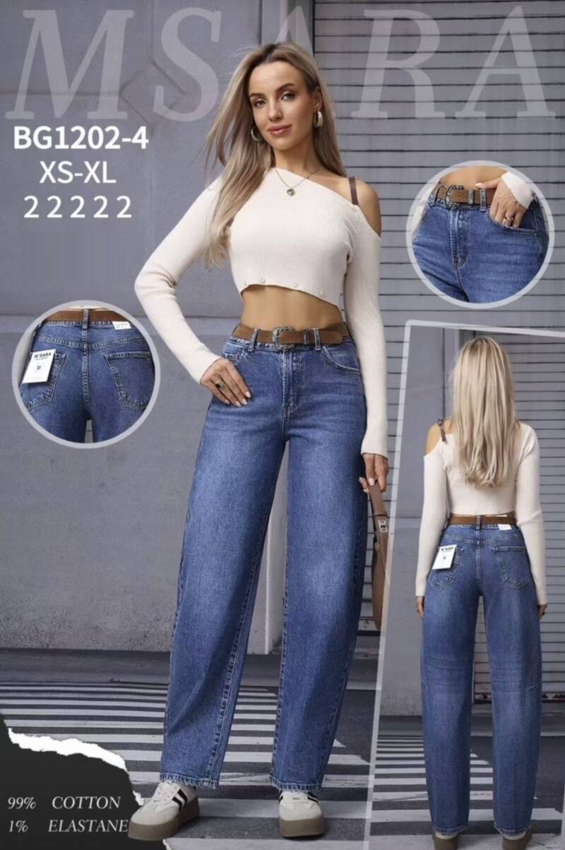 Spodnie damskie jeansy Roz XS-XL, 1 Kolor Paczka 10 szt