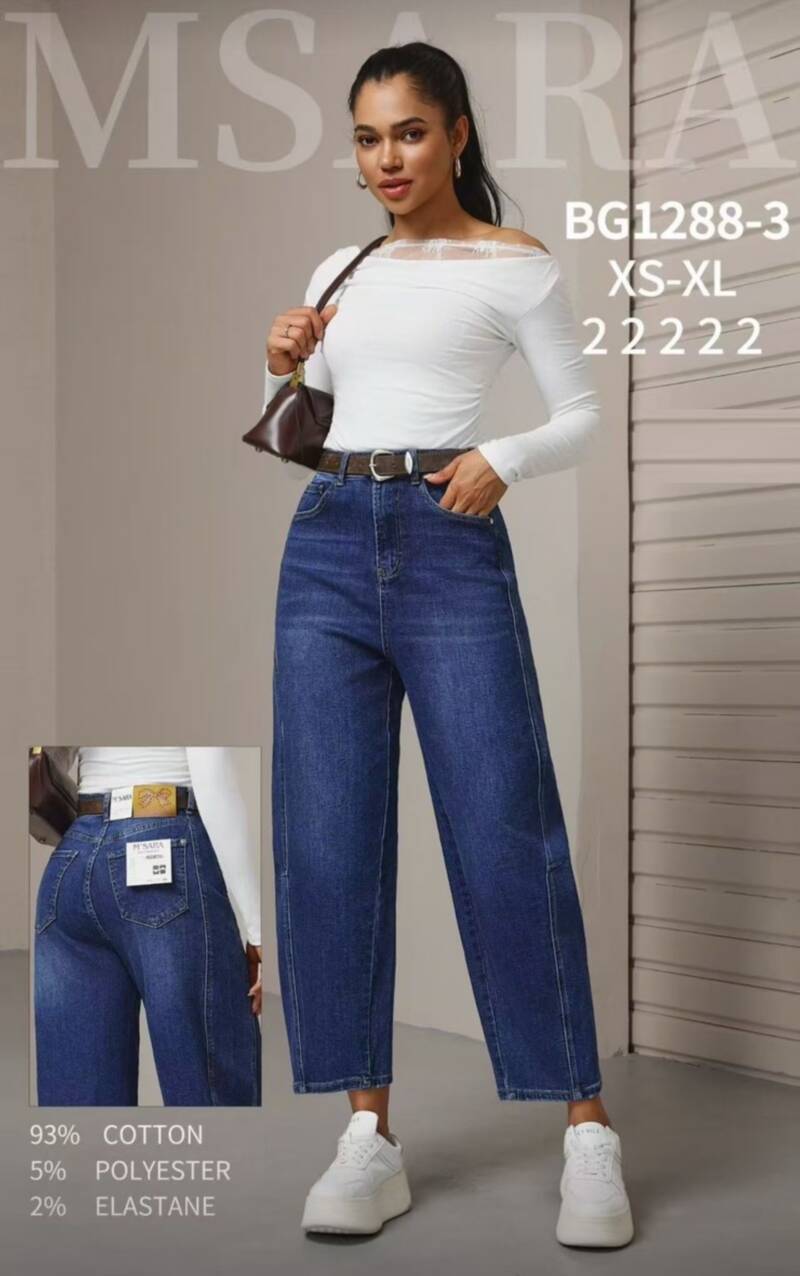 Spodnie damskie jeansy Roz XS-XL, 1 Kolor Paczka 10 szt