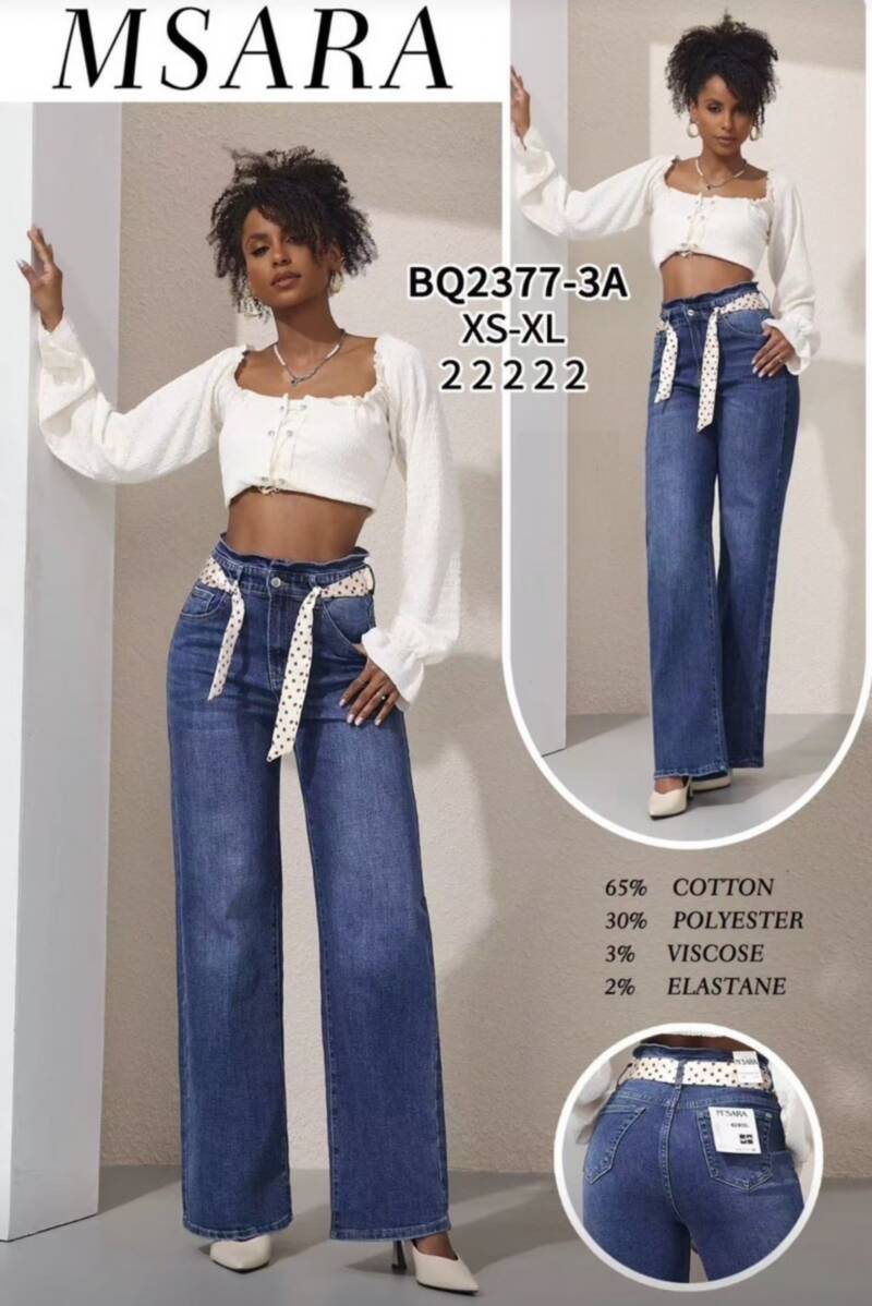 Spodnie damskie jeansy Roz XS-XL, 1 Kolor Paczka 10 szt