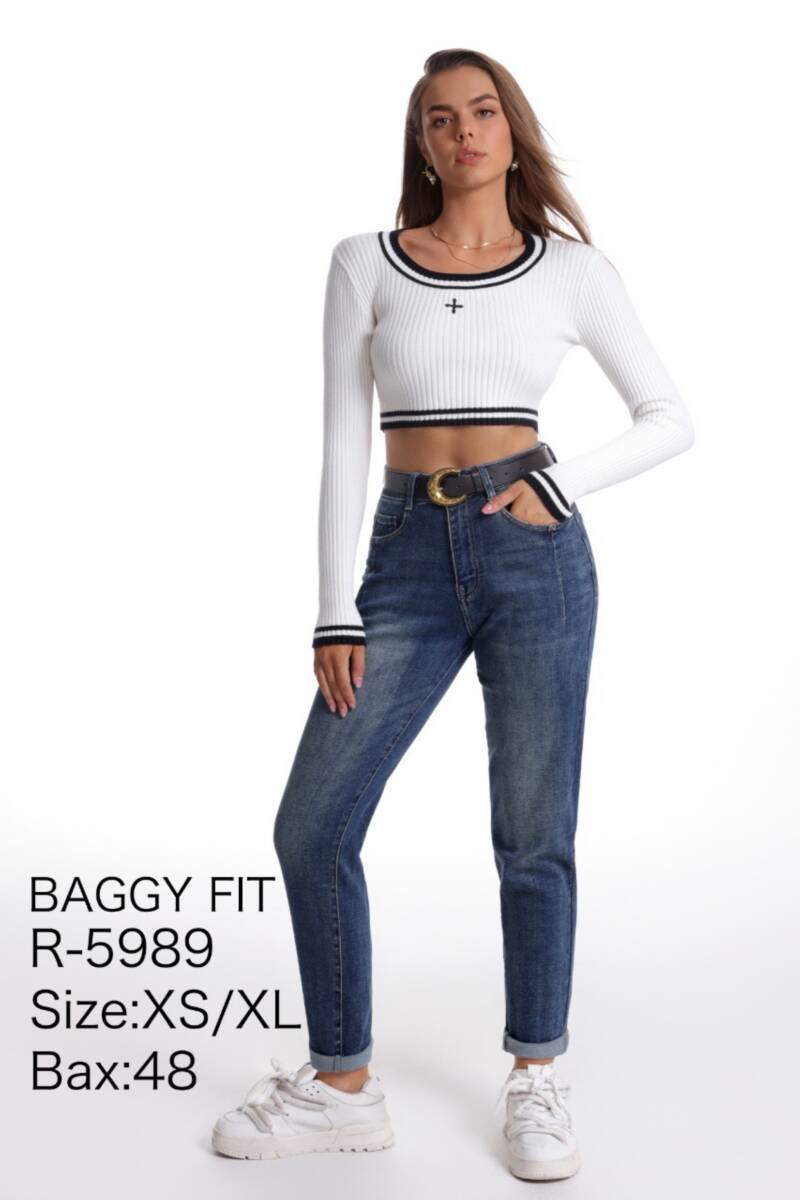 Spodnie damskie jeansy Roz XS-XL, 1 Kolor Paczka 12 szt