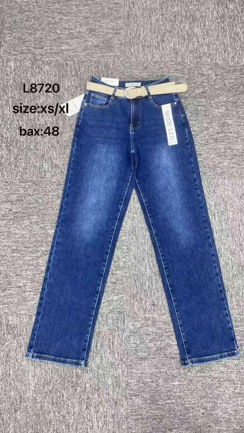 Spodnie damskie jeansy Roz XS-XL, 1 Kolor Paczka 12 szt