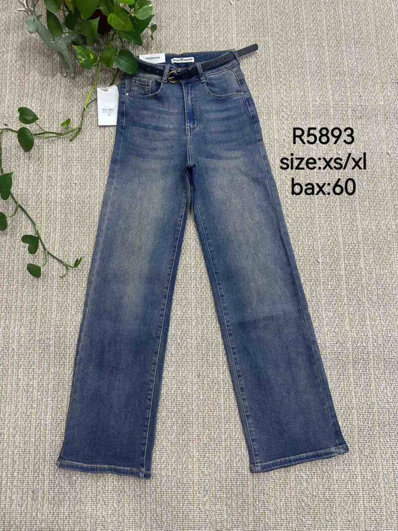 Spodnie damskie jeansy Roz XS-XL, 1 Kolor Paczka 12 szt