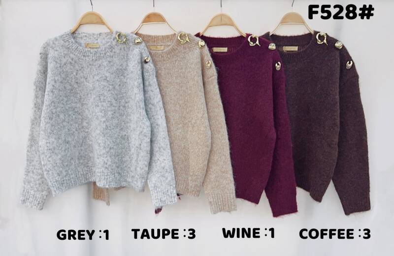 Swetry damskie Roz Standard. Mix kolor. Paczka 8 szt