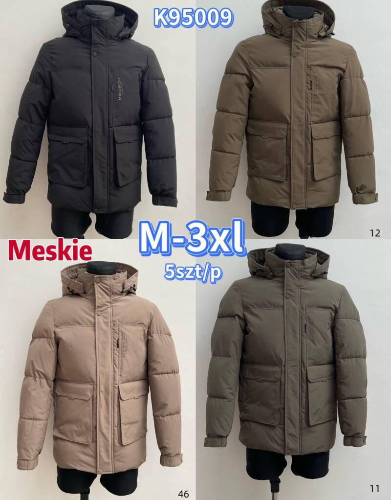 Kurtka męska zimowa Roz M-3XL, 1 Kolor Paczka 5 szt