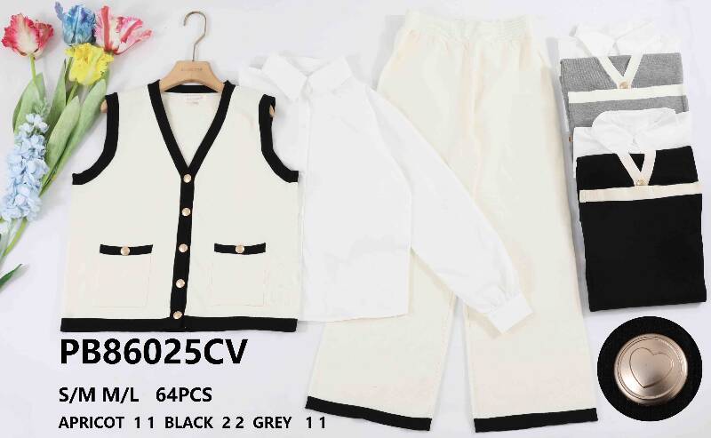 Komplet  damskie (Francja produkt) Roz S/M-M/L, Mix Kolor .Paczka 8 szt