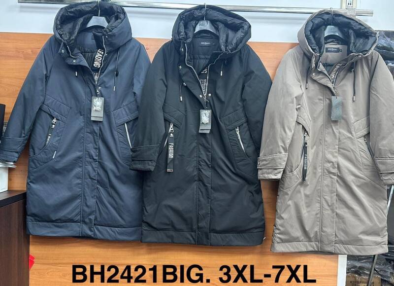 Kurtki damskie cienki Roz 3XL-7XL, 1 Kolor Paczka 5 szt
