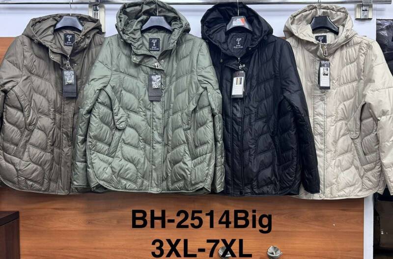 Kurtki damskie cienki Roz 3XL-7XL, 1 Kolor Paczka 5 szt