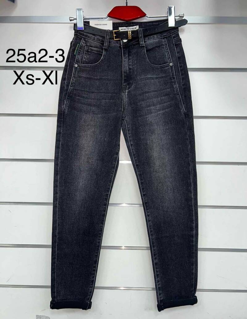 Spodnie damskie jeansy Roz XS-XL, 1 Kolor Paczka 12 szt