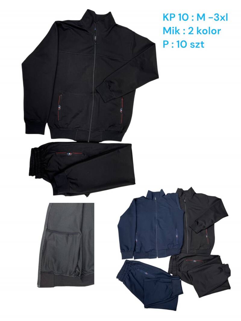 Komplet męskie (Turecki produckt) Roz M-3XL, Mix 2 Kolor Paczka 10 szt