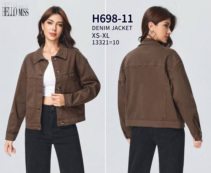 Kurtki damskie jeansy Roz XS-XL, 1 Kolor Paczka 16 szt