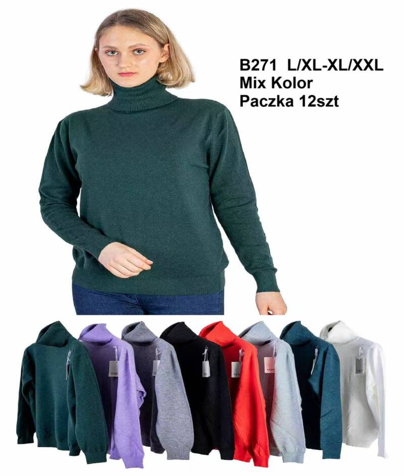 Swetry damskie Roz L-2XL, Mix Kolor Paczka 12 szt