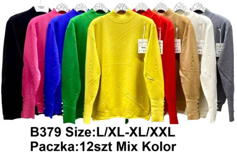 Swetry damskie Roz L-2XL, Mix Kolor Paczka 12 szt