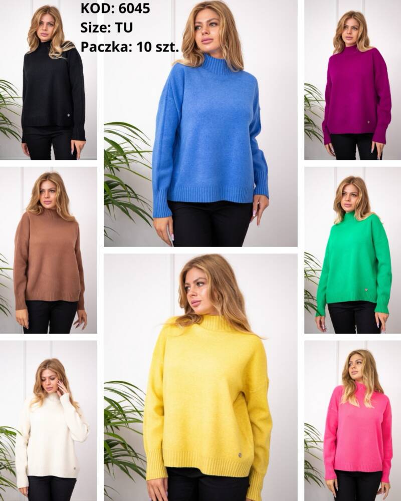Swetry damskie Roz Standard, Mix Kolor Paczka 10 szt