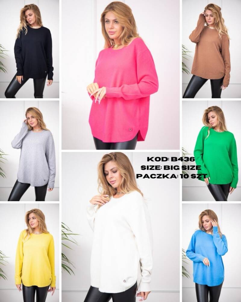 Swetry damskie Roz Standard, Mix Kolor Paczka 10 szt