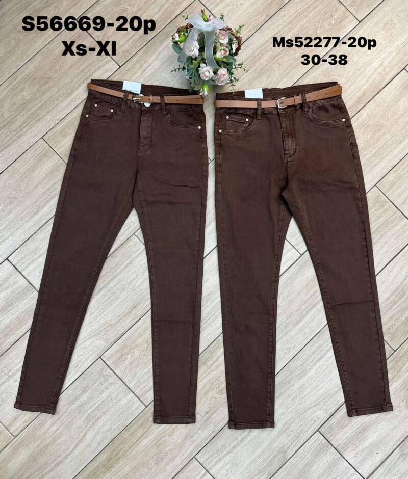 Spodnie damskie jeansy Roz XS-XL, 1 Kolor Paczka 10 szt