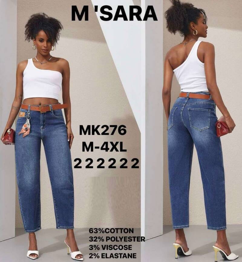 Spodnie damskie jeansy Roz M-4XL, 1 Kolor Paczka 12 szt