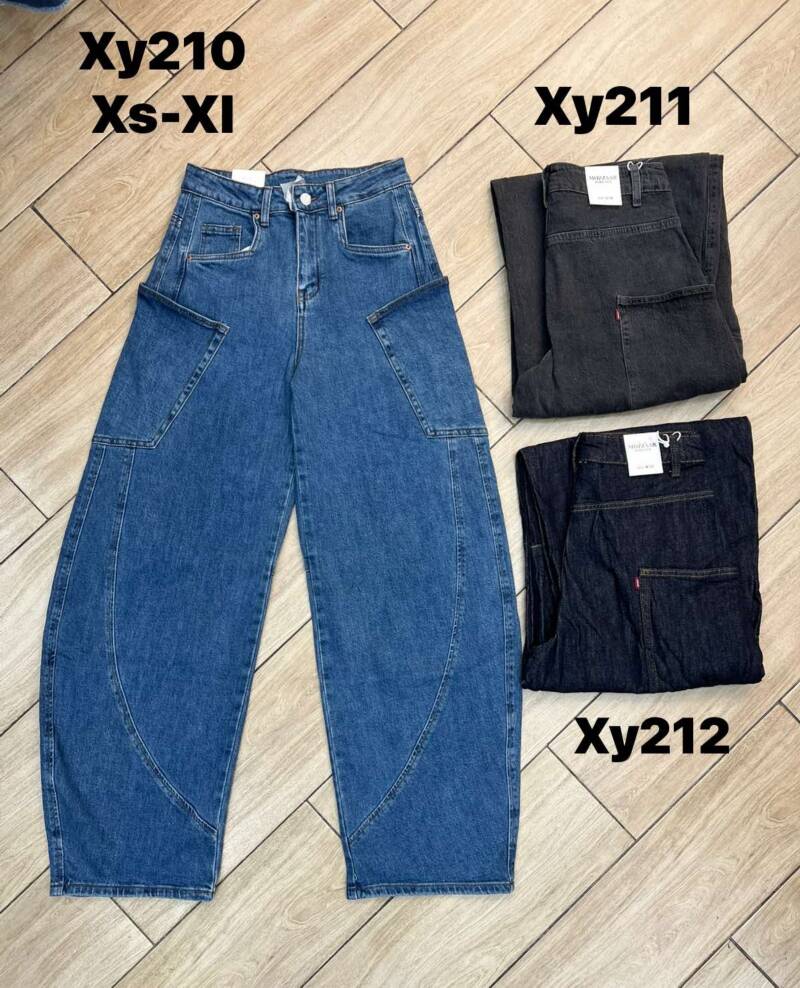 Spodnie damskie jeansy Roz XS-XL, 1 Kolor Paczka 10 szt