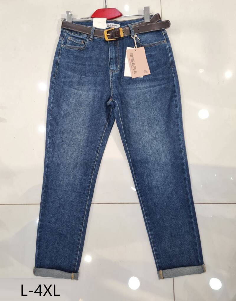 Spodnie damskie jeansy Roz L-4XL, 1 Kolor Paczka 12 szt