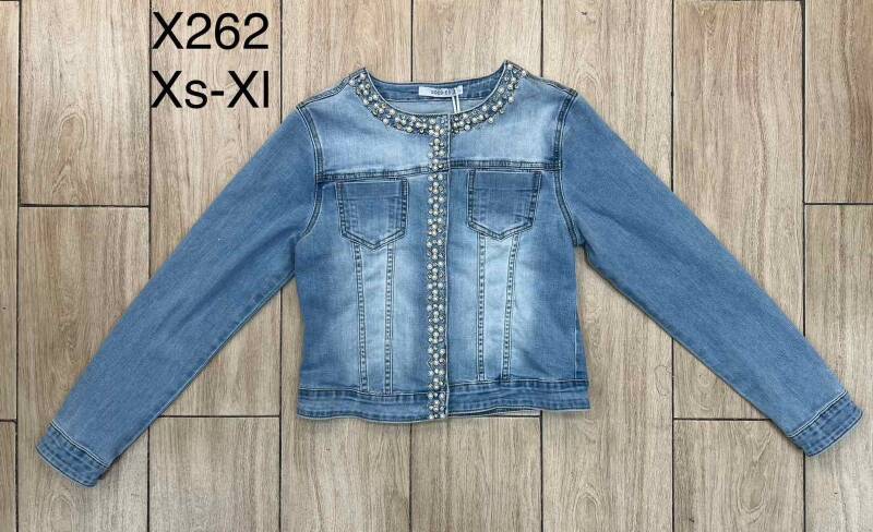 Kurtki damskie jeansy Roz XS-XL, 1 Kolor Paczka 10 szt