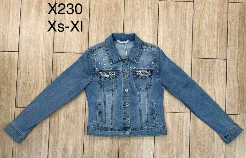 Kurtki damskie jeansy Roz XS-XL, 1 Kolor Paczka 10 szt
