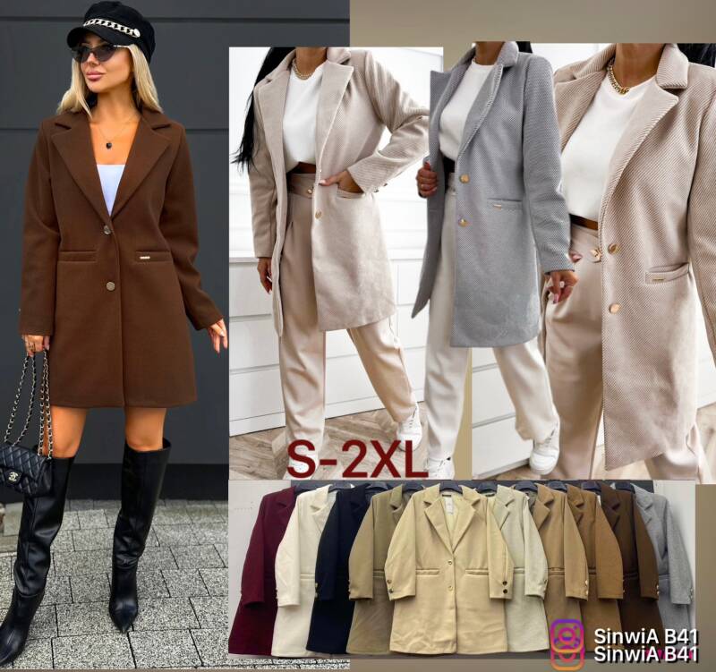 Płaszcze damskie (Włoskie produkt) Roz S-2XL, Mix Kolor Paczka 5 szt