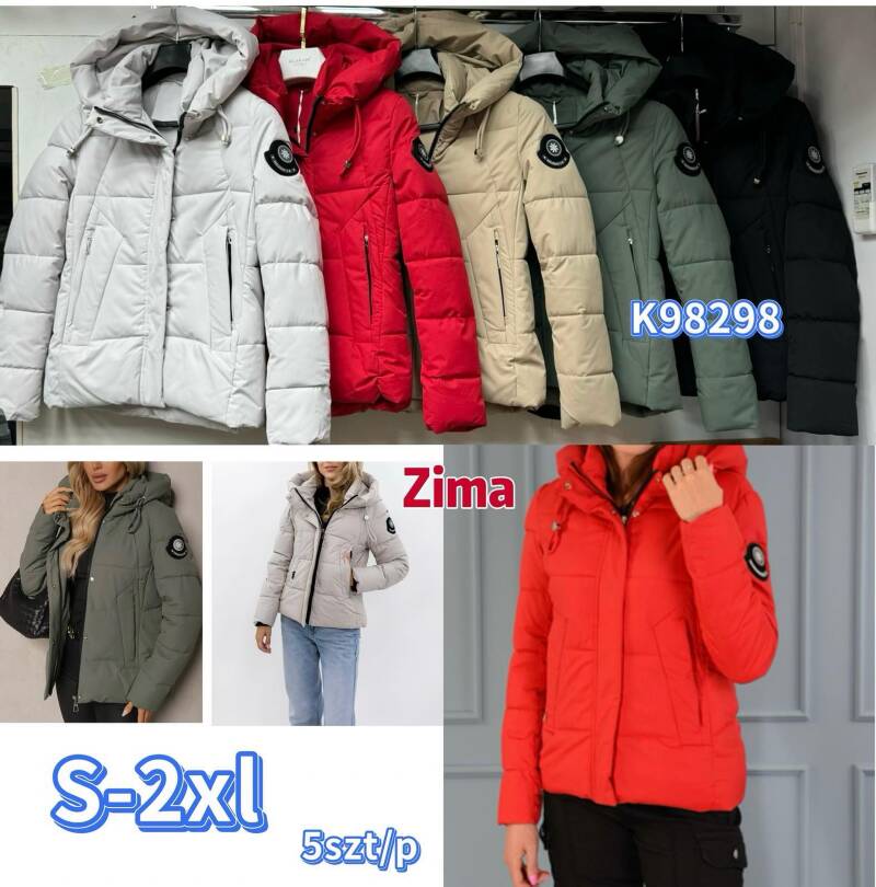 Kurtki damskie zimowe Roz S-2XL, 1 Kolor Paczka 5 szt