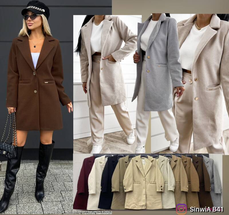 Płaszcze damskie (Włoskie produkt) Roz 2XL-5XL, Mix Kolor Paczka 5 szt