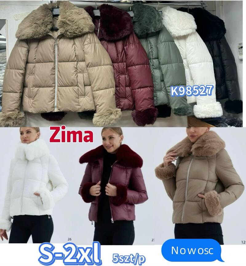 Kurtki damskie zimowe Roz S-2XL, 1 Kolor Paczka 5 szt