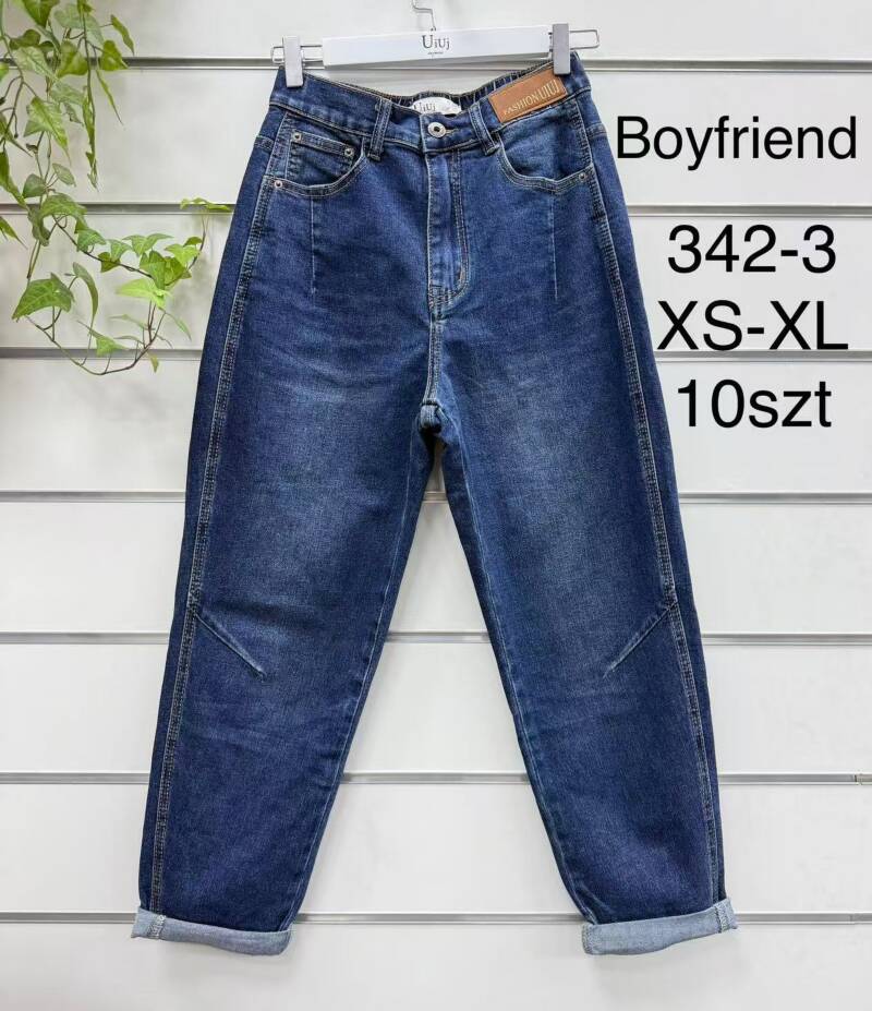 Spodnie damskie jeansy Roz XS-XL, 1 Kolor Paczka 10 szt