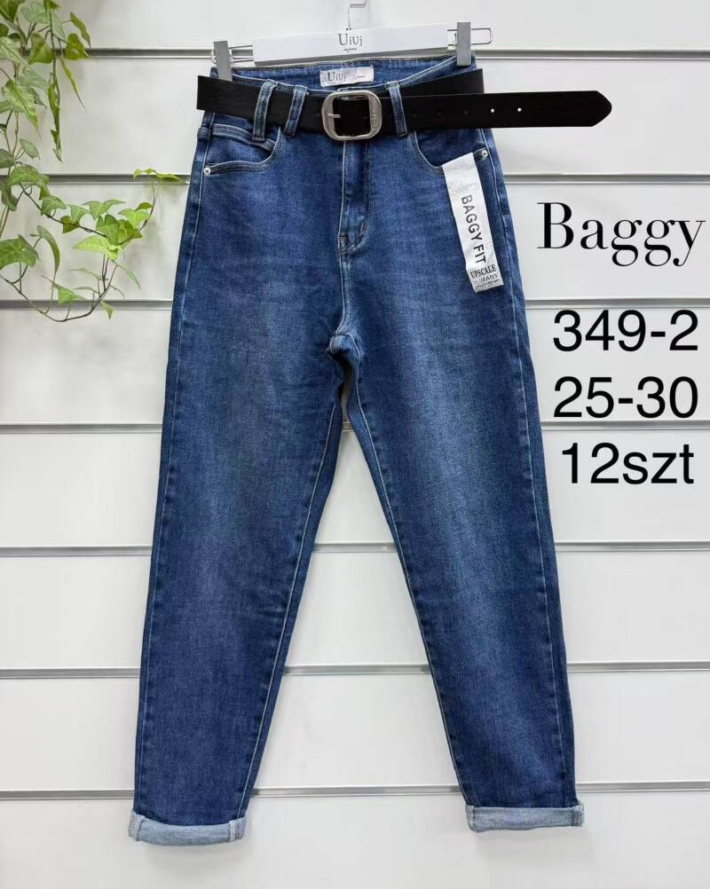 Spodnie damskie jeansy Roz 25-30, 1 Kolor Paczka 12 szt
